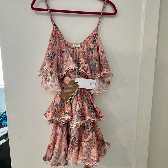 HEMANT & NANDITA KATI TIERED MINI DRESS. Medium. New With Tags - Picture 3 of 10